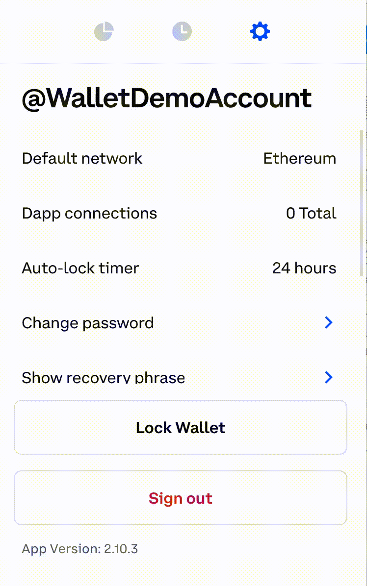 Coinbase Wallet developer mode toggle